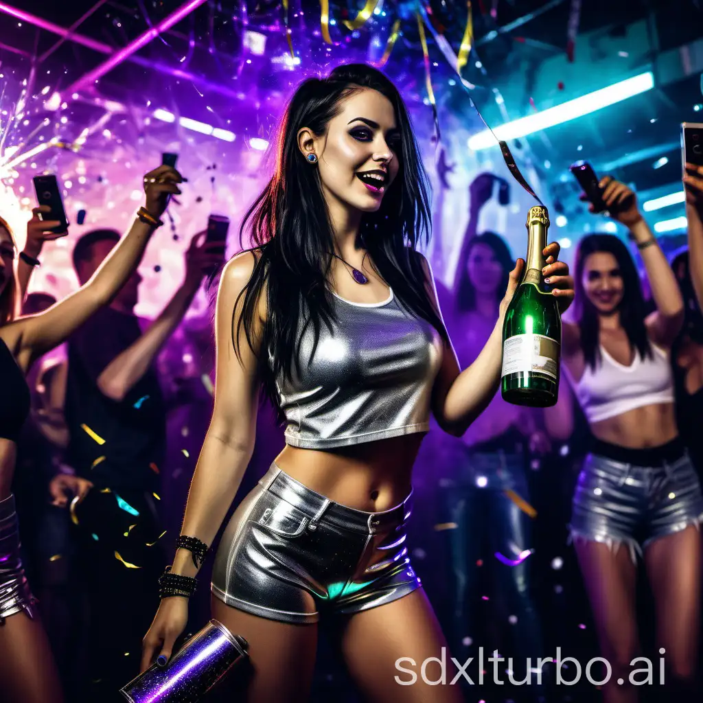 Cyberpunk-Raver-Celebrating-with-Champagne-and-Confetti