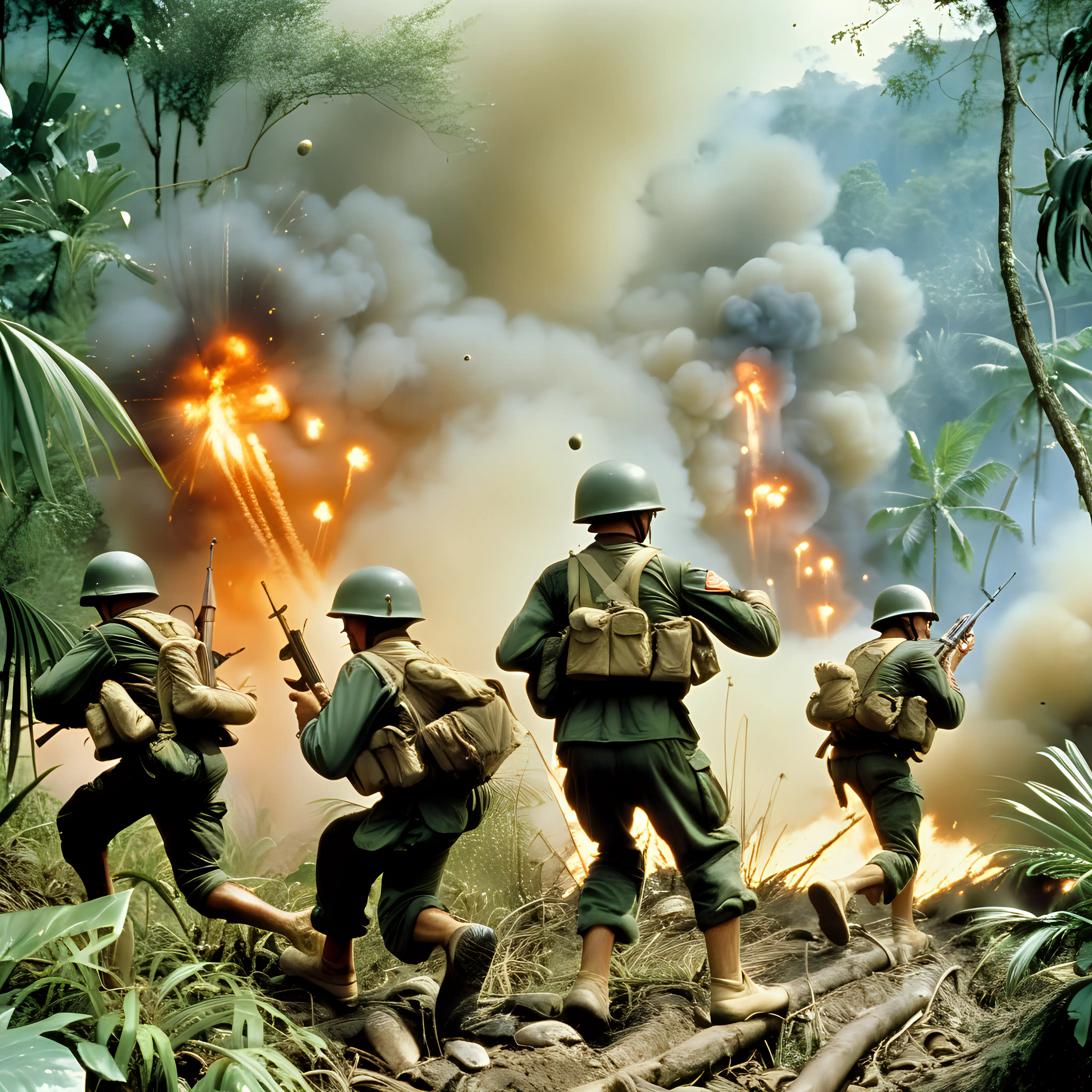 United-States-Army-Soldiers-Engaged-in-Jungle-Combat-During-Vietnam-War