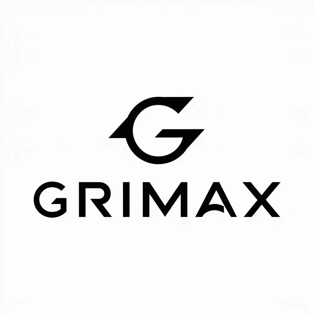 LOGO Design for Grimax Minimalist Typographic Style for Telegram Applications in the Internet Industry