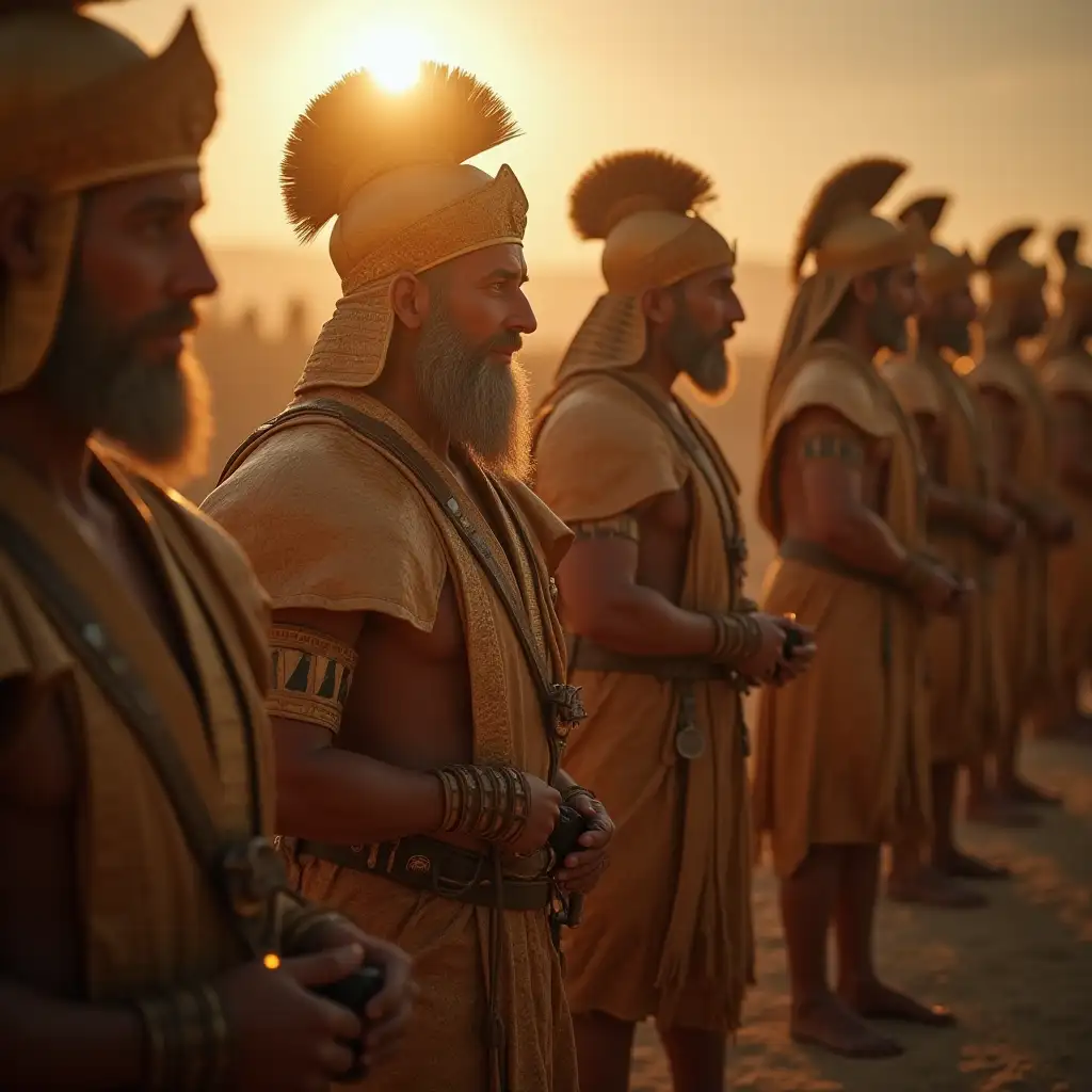 Soldiers of the Akkadian Empire 4,000 years agoUltra photorealCinematic lighting