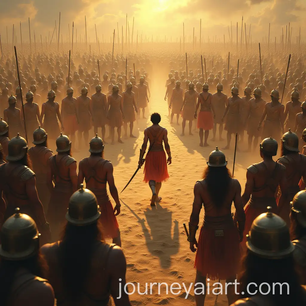 Abhimanyu-Trapped-in-the-Chakravyuh-Maze-on-the-Battlefield