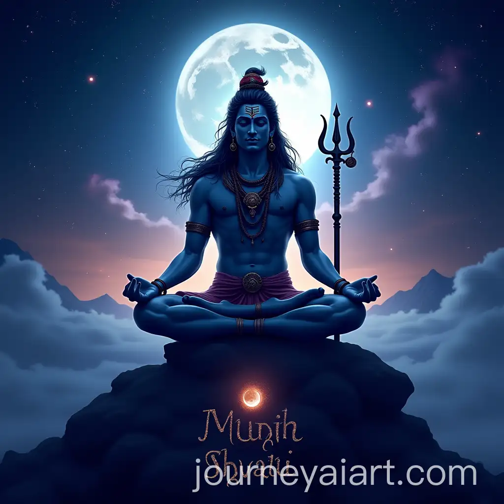 Maha-Shivratri-Poster-with-Lord-Shiva-Meditating-on-Mount-Kailash