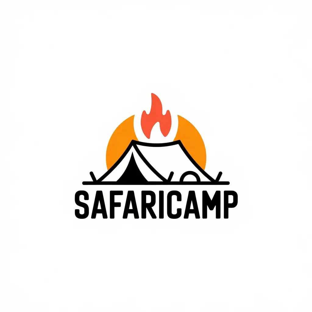 LOGO Design for SafariCamp Vector Design with Clear Background and Moderate Style