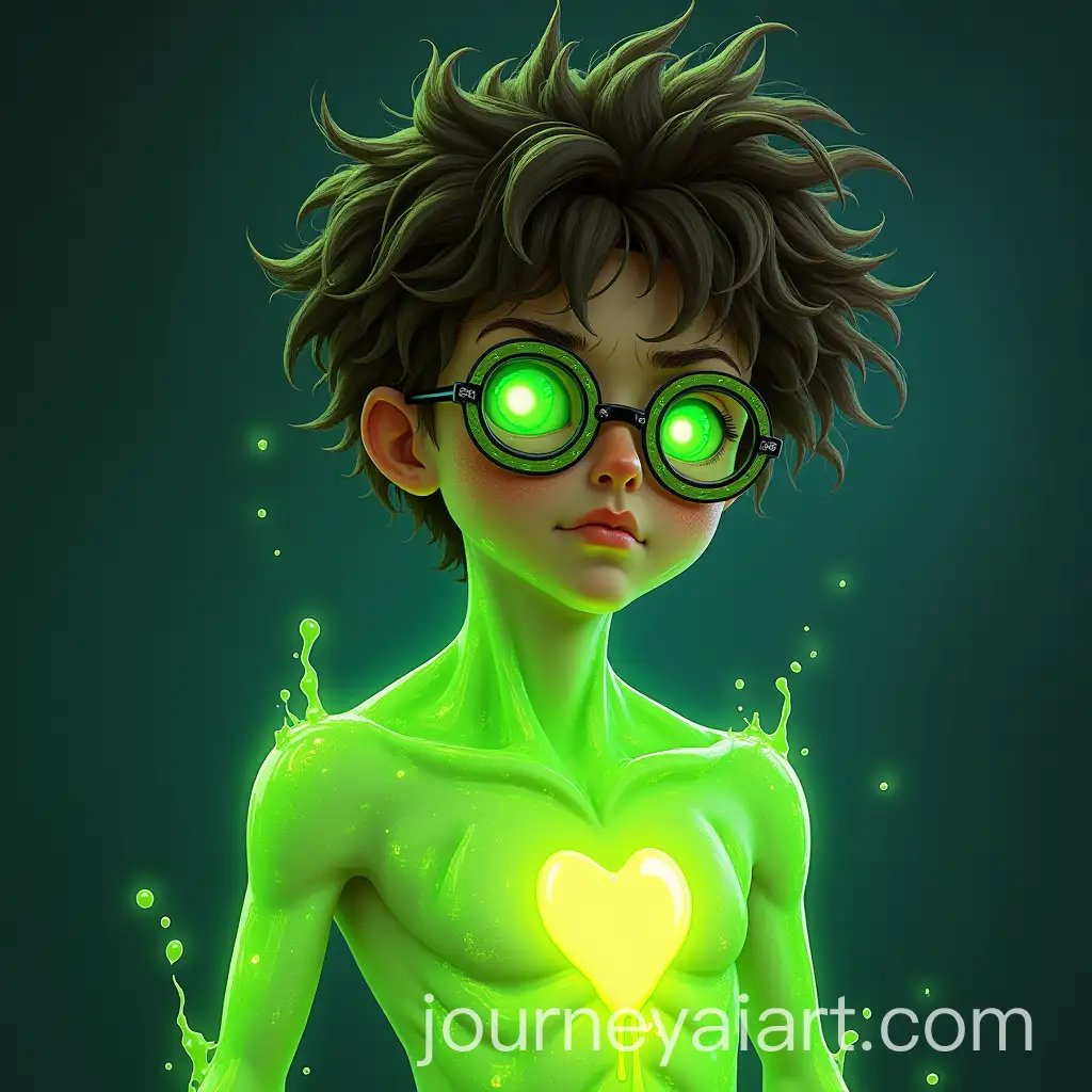 MossAI-Image-Prompt-Expansiony-Brown-Slime-Creature-with-Glowing-Green-Tendrils-and-Fluid-Appearance