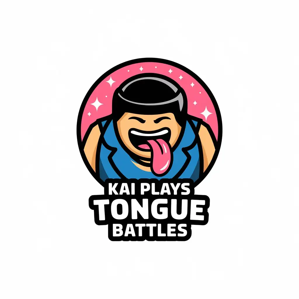 LOGO Design For Kai Plays Tongue Battles Gaming Theme Roblox with Clear Background