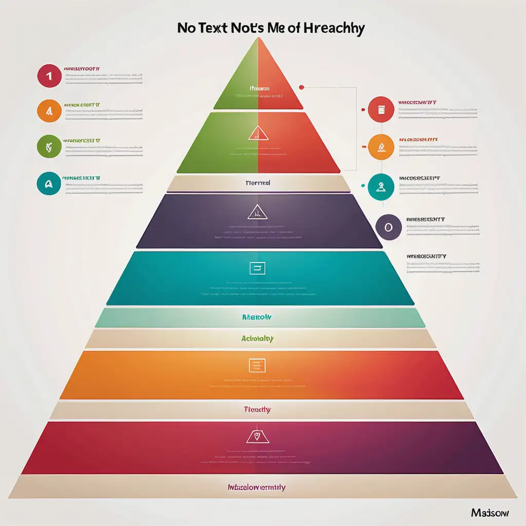 Creative no text hierarchy of needs pyramid by maslow