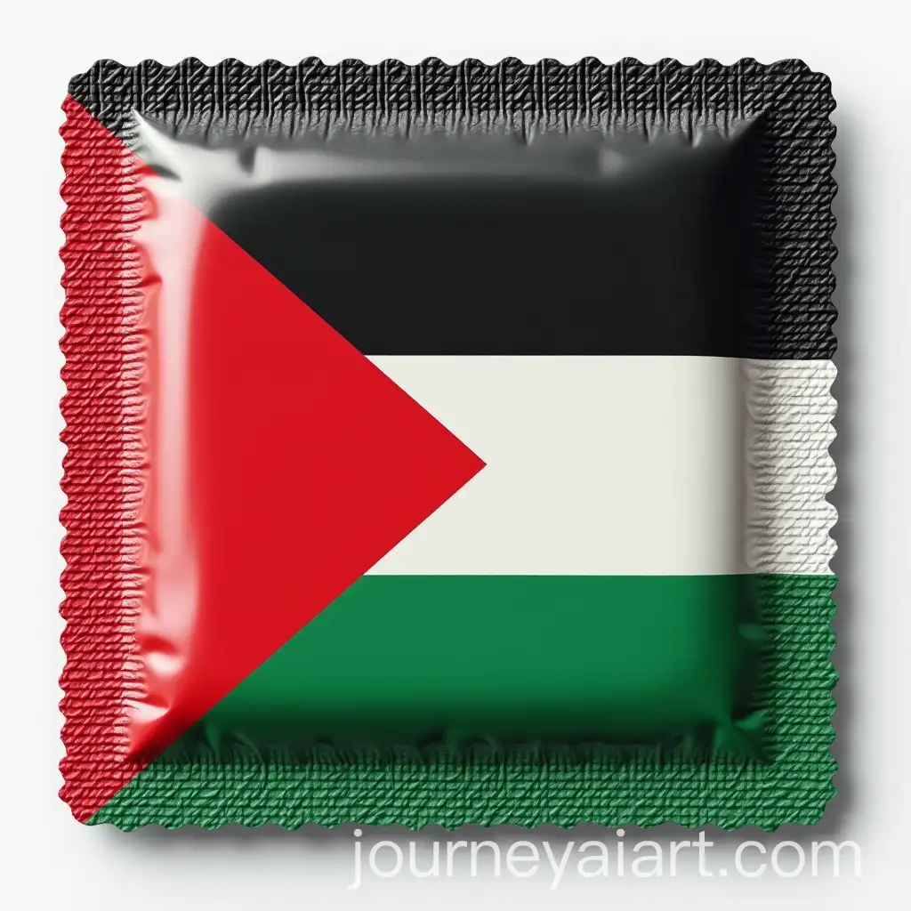 Condom-with-Palestine-Flag-Colors-CloseUp-Shot