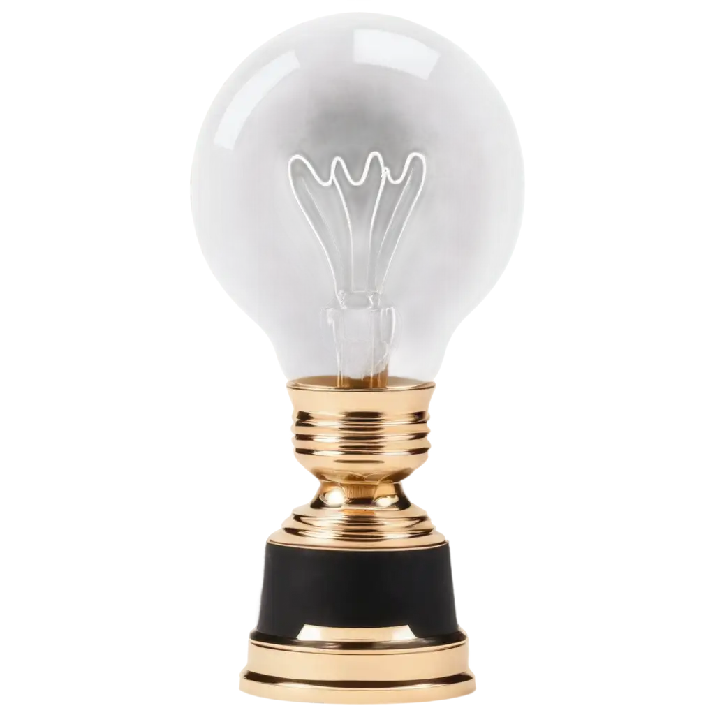 a trophy in the shape of a lightbulb