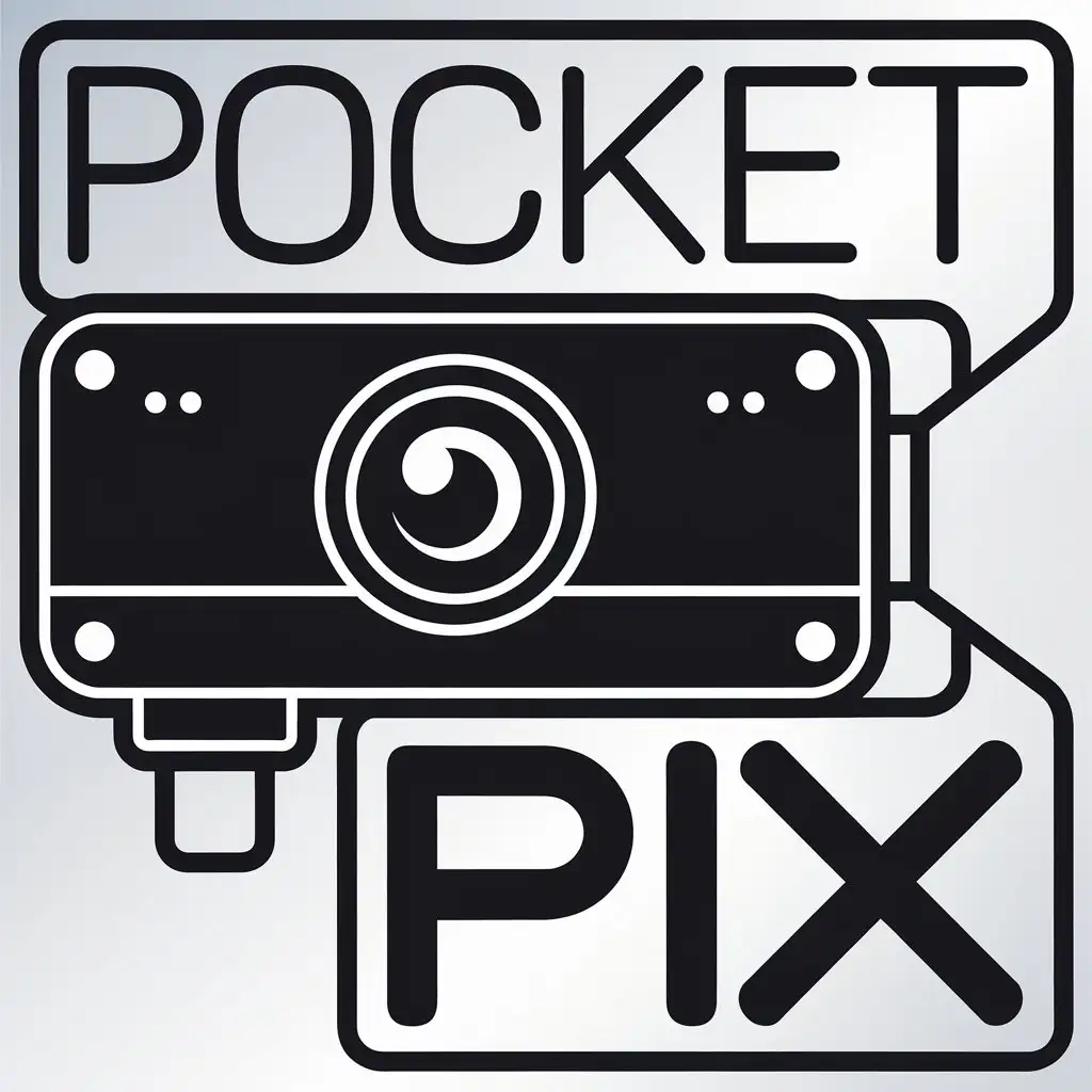 LOGO Design for Pocket Pix Modern Vector Design with Projector Symbol