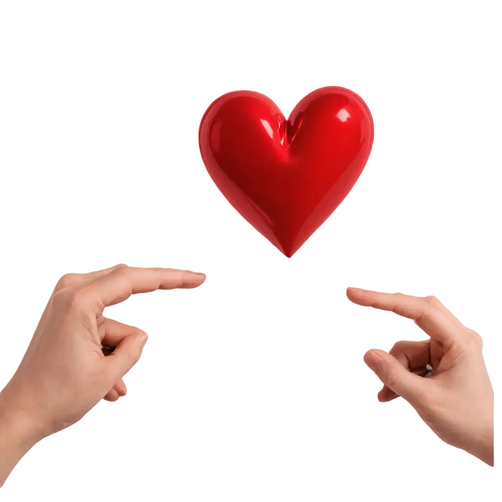 Create a high-resolution PNG image of a heart. The heart should be depicted in a vibrant red color, with a smooth and glossy finish that gives it a slightly three-dimensional, shiny appearance. Ensure the edges are well-defined and the shape is symmetrical. The background should be transparent so the heart can be easily placed on various backgrounds. Capture the heart in a simple, yet eye-catching and elegant style.