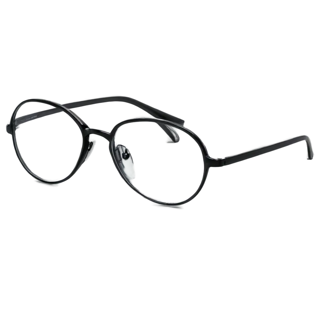 Modern-Black-Eyeglasses-PNG-with-Round-Lenses-HighResolution-Product-Photography-for-Fashion-Optical-Wear