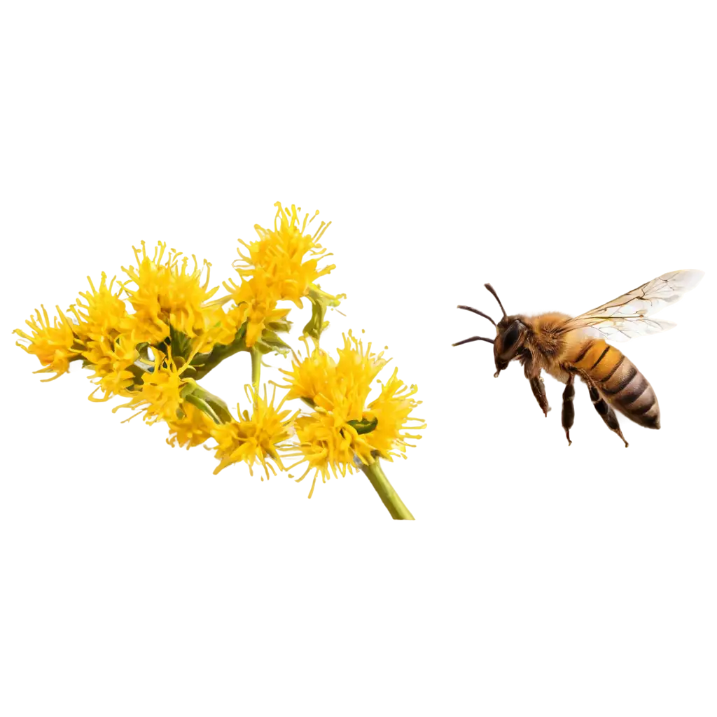 Hyper-Realistic-Honey-Bee-Collecting-Honey-from-Flower-PNG-Image-for-HighQuality-Visuals