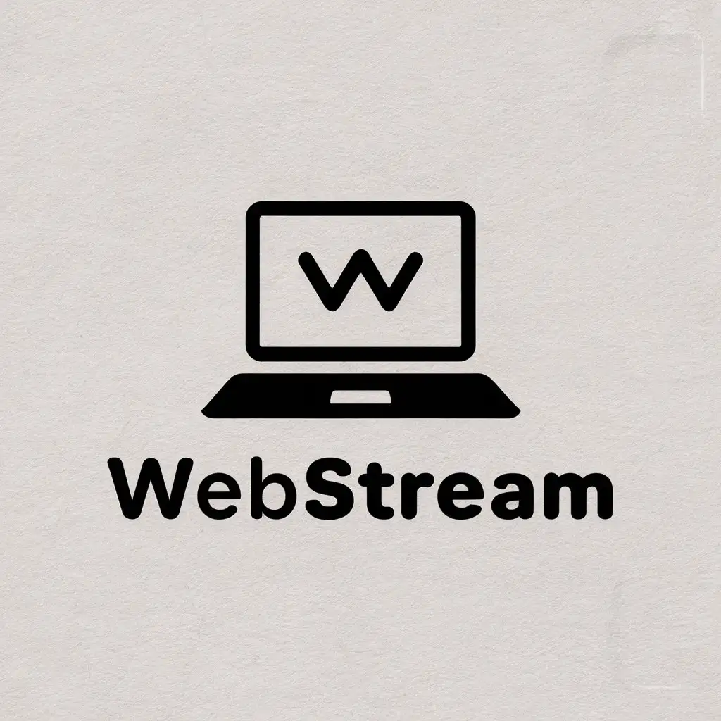 LOGO-Design-For-Webstream-Minimalistic-Laptop-Symbol-for-Internet-Industry