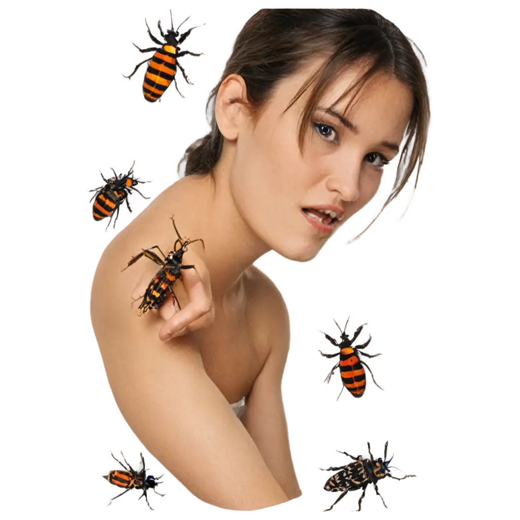 HighQuality-PNG-Image-of-Insects-Biting-a-Person-Artistic-Illustration-for-Impactful-Visual-Content