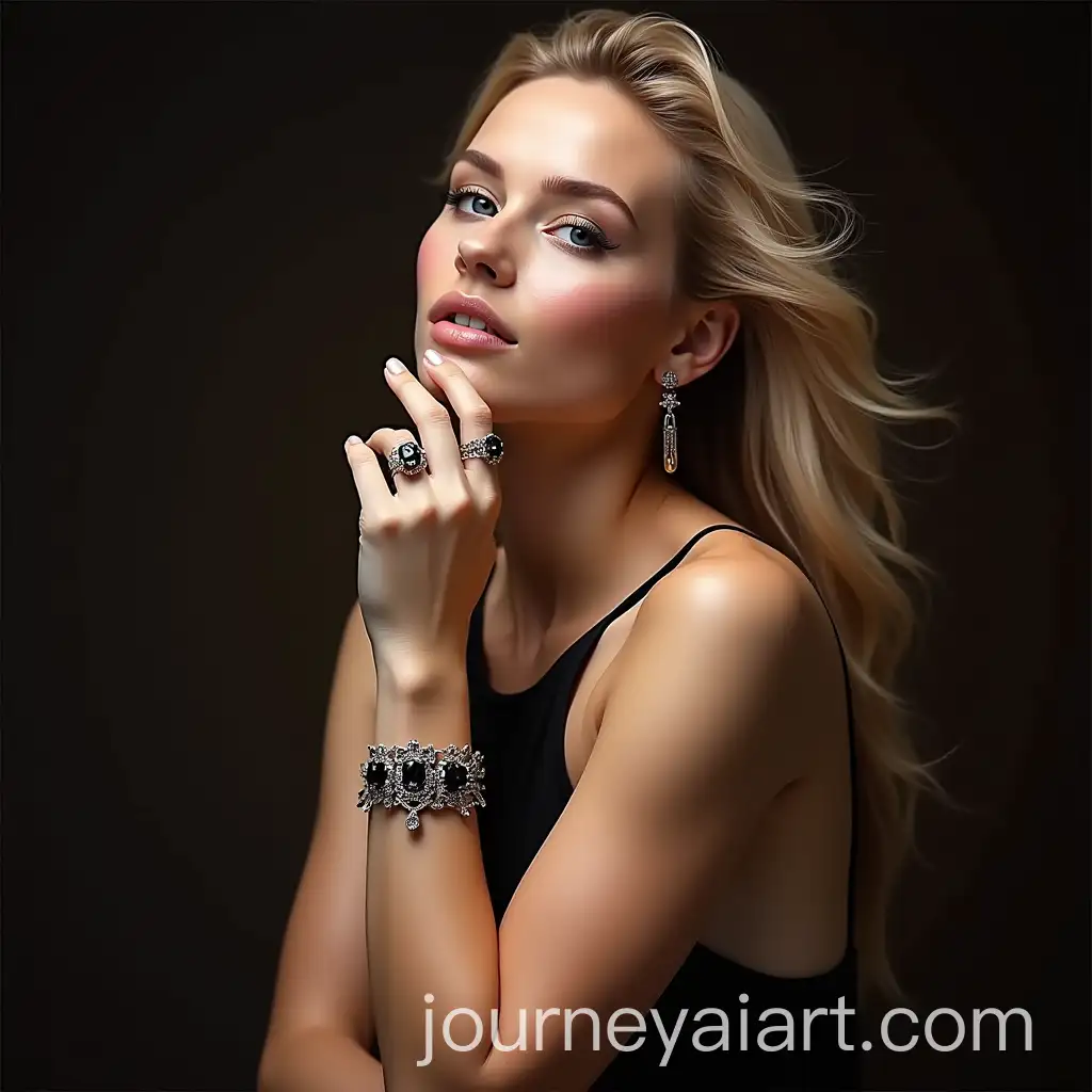 Elegant-Womens-Jewelry-Banner-Featuring-Onyx-Stones-and-Blonde-Model
