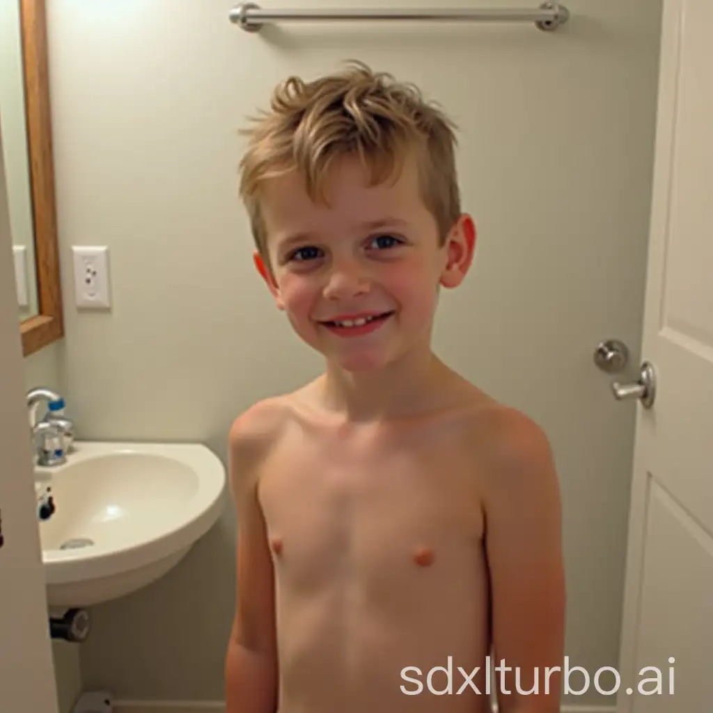 Adorable-Young-Boy-Playing-in-a-Bright-Bathroom