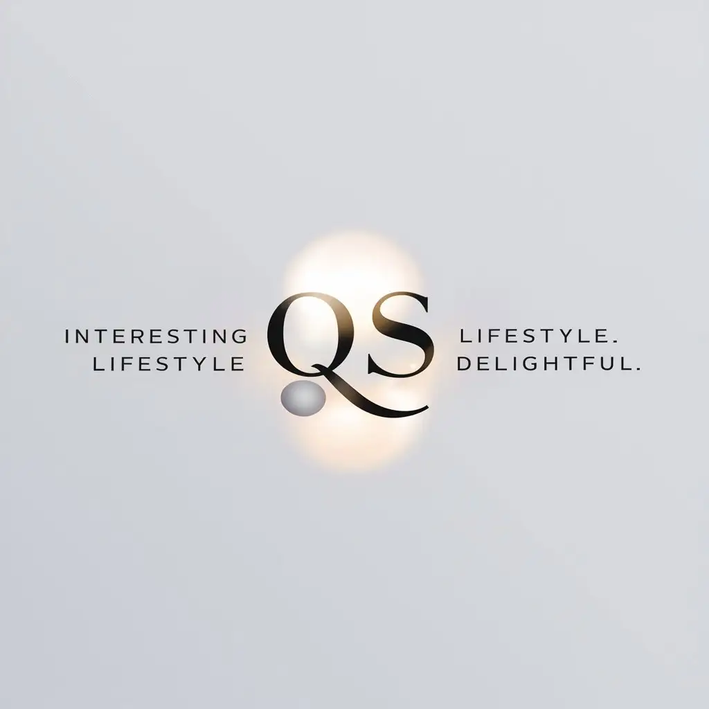 LOGO Design for Interesting Lifestyle Delightful Minimalistic QS Symbol with Clear Background