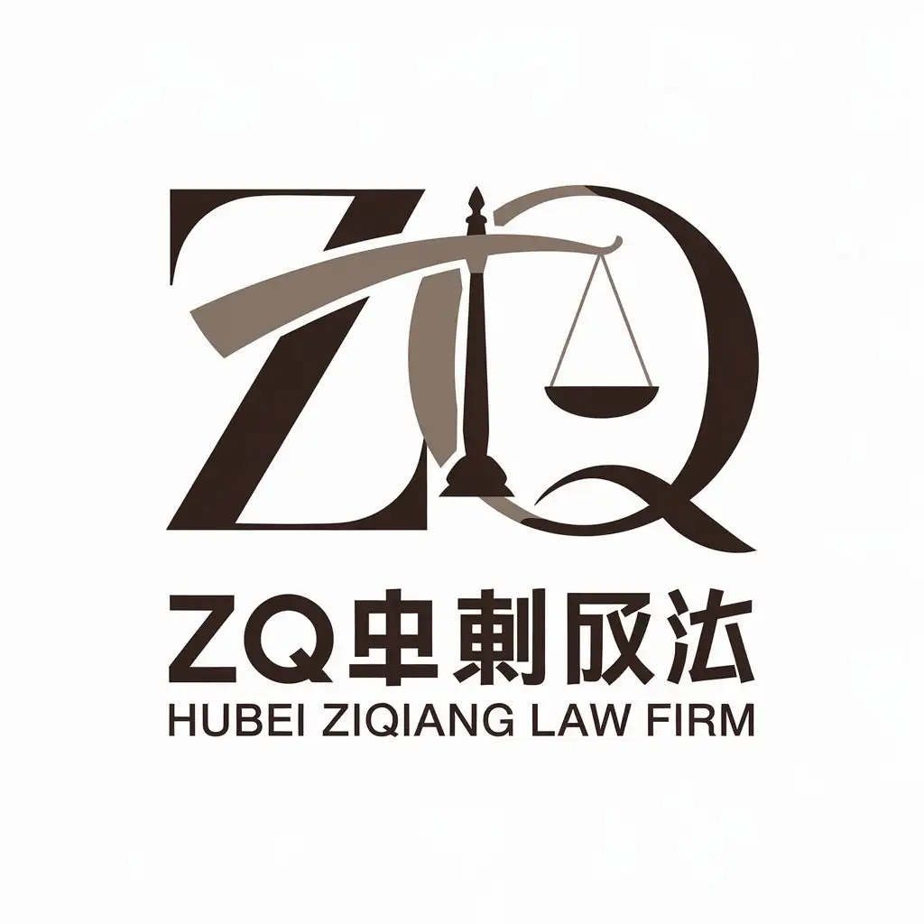 LOGO Design for ZQ Hubei Ziqiang Law Firm with Clear Background for Legal Industry