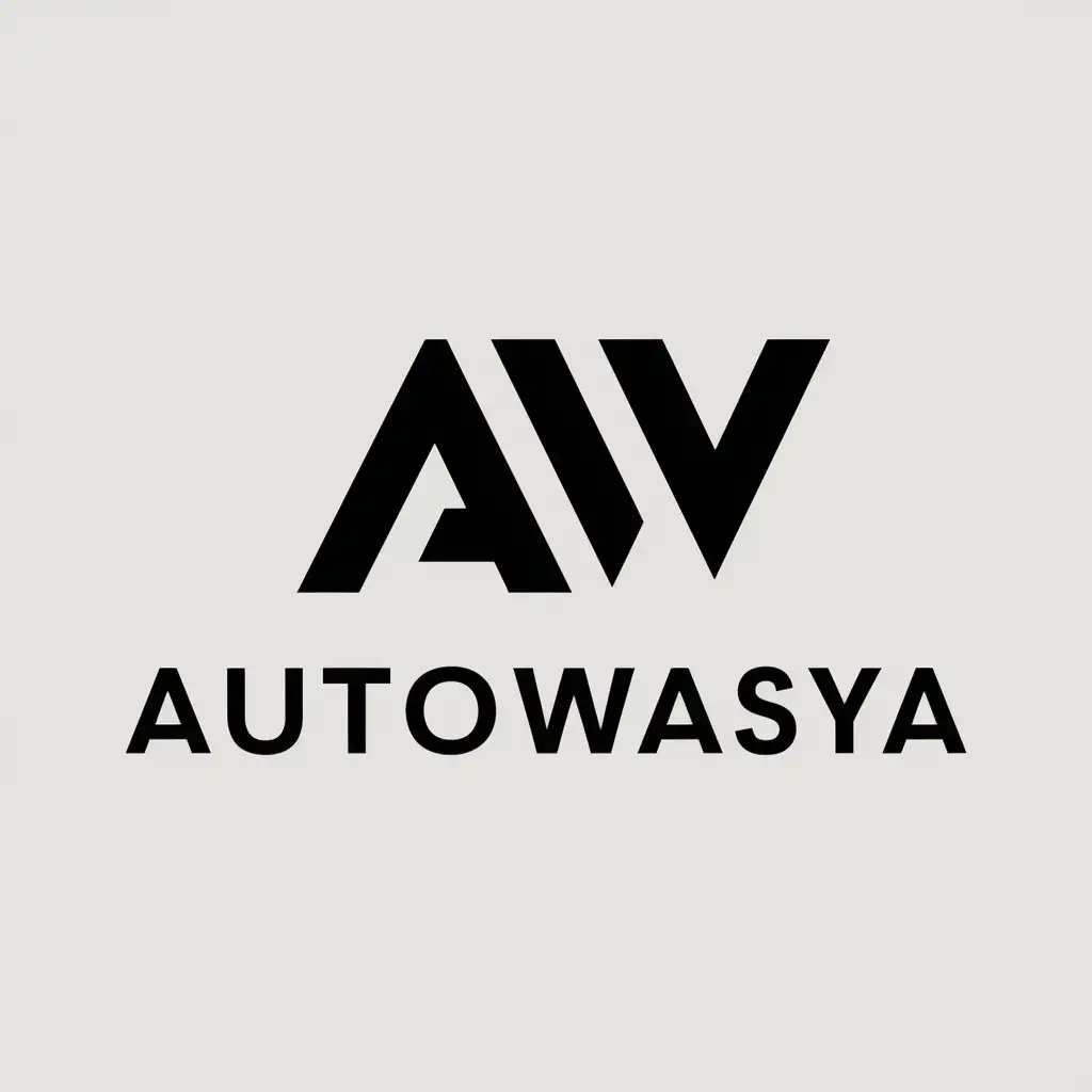 LOGO-Design-For-AutoWasya-Modern-AW-Emblem-for-Auto-Parts-Industry