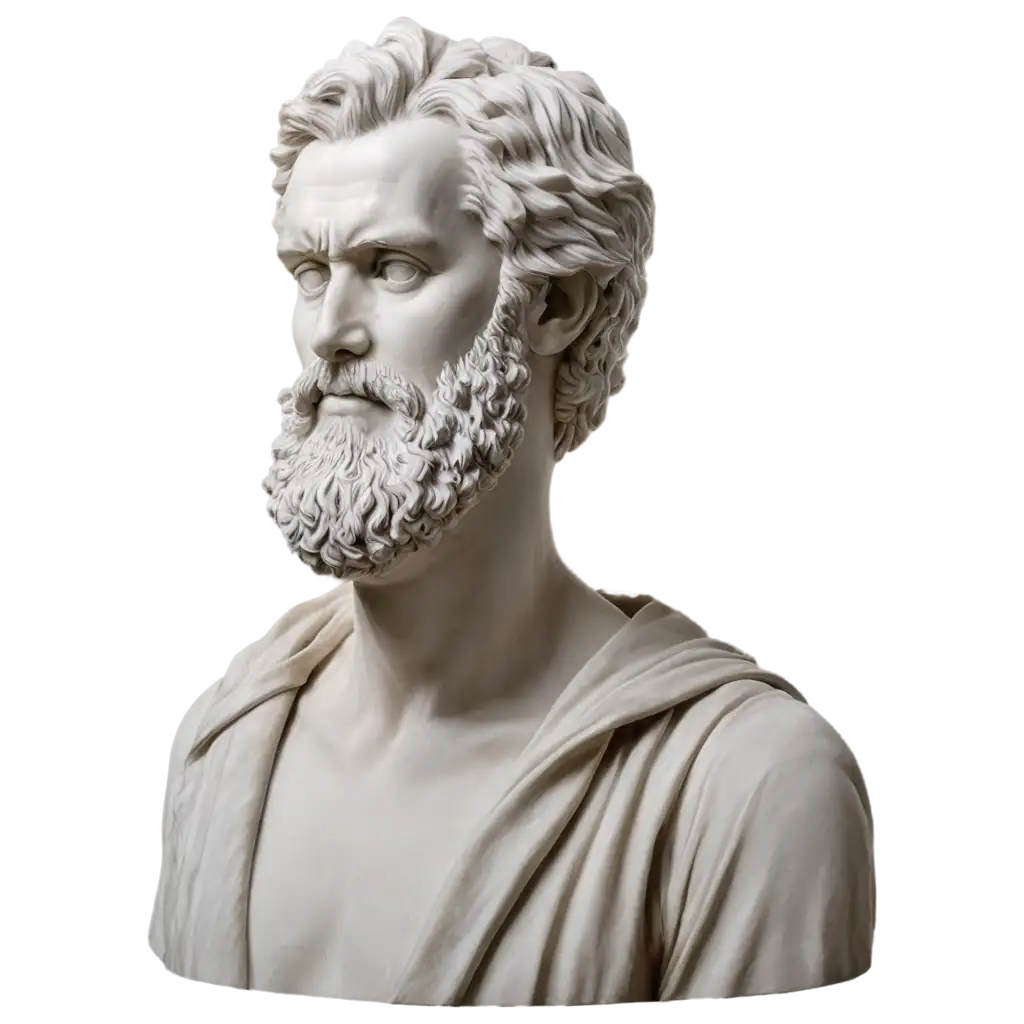 Classical-Marble-Bust-of-a-Bearded-Philosopher-PNG-Image-with-Modern-Design-Contrast