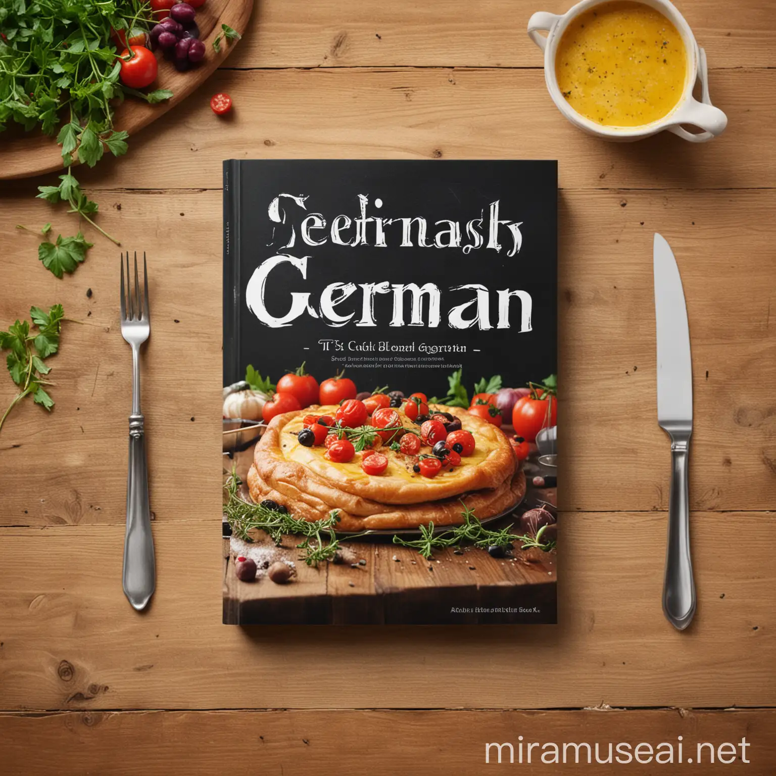 Traditional German Cookbook Cover Featuring Authentic Recipes