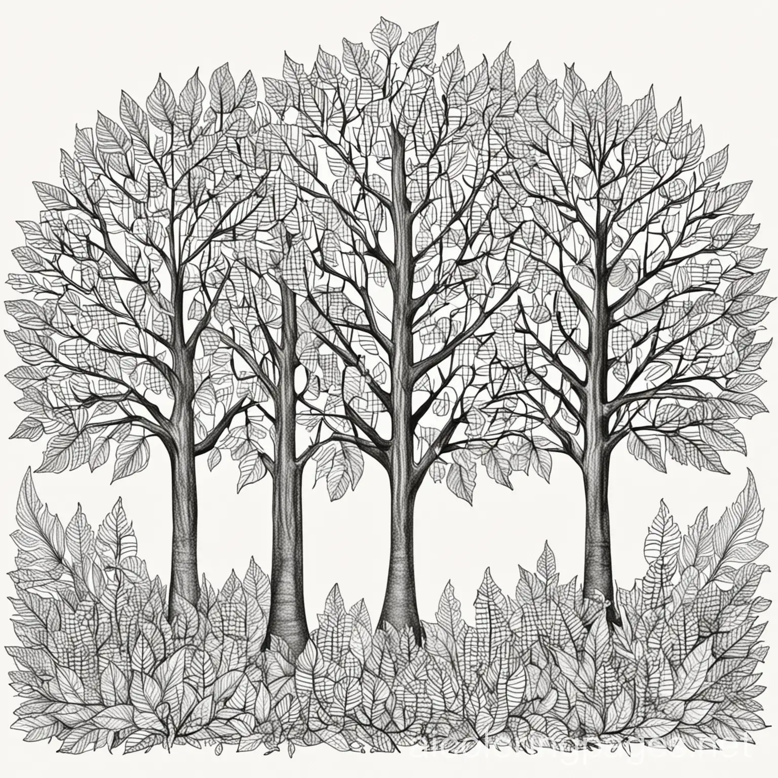 Intricate-Autumn-Tree-and-Leaf-Coloring-Page