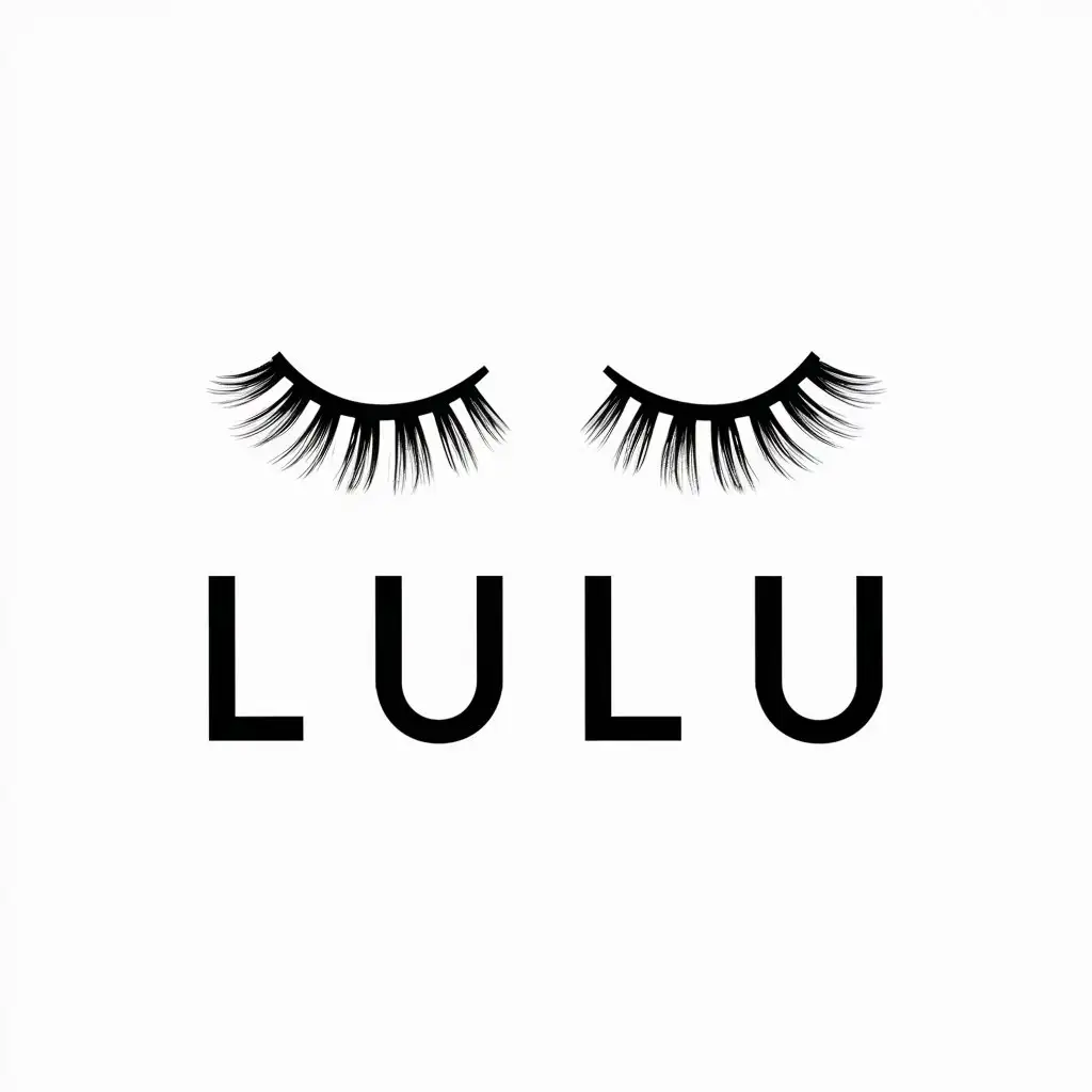 LOGO-Design-For-Lulu-Elegant-Eye-Lashes-Vector-Logo-for-Eye-Industry