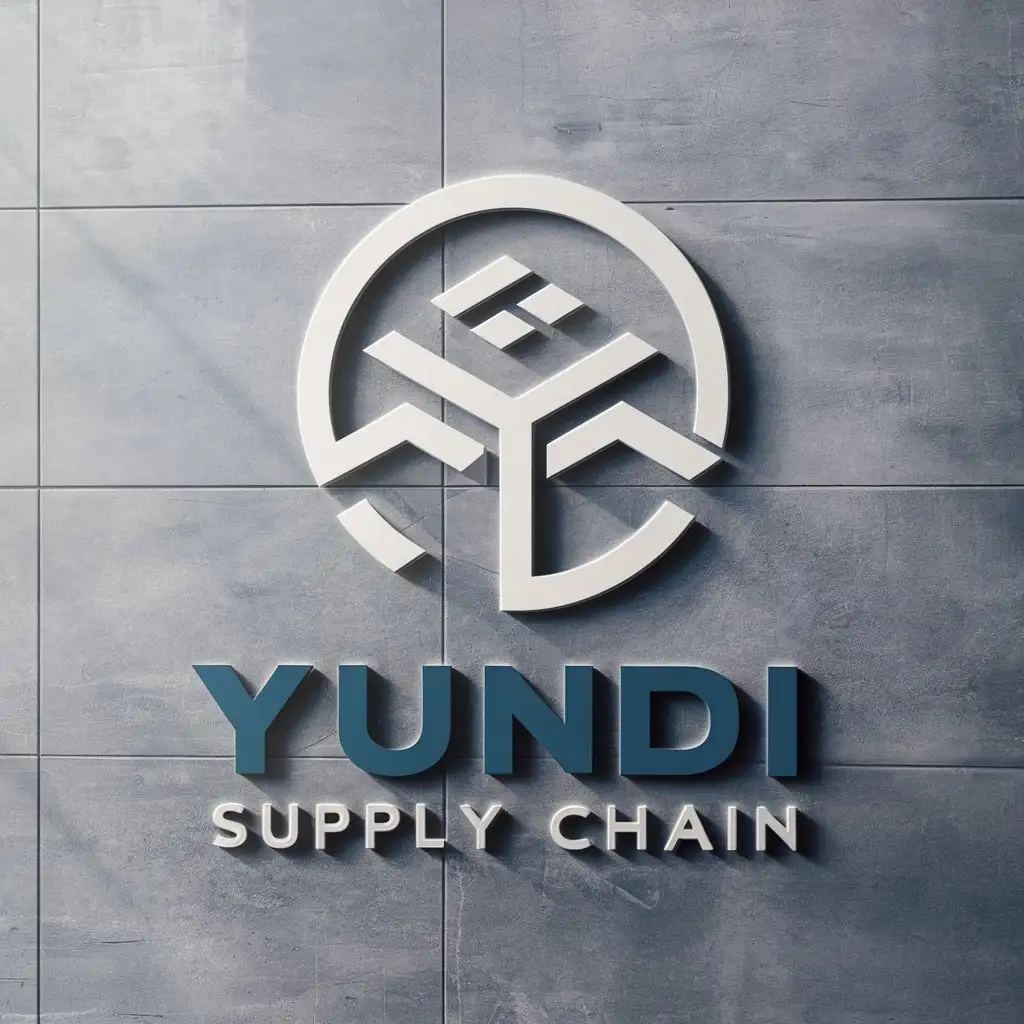 a vector logo design,with the text "YUNDI supply chain", main symbol:sea,complex,be used in Technology industry,clear background