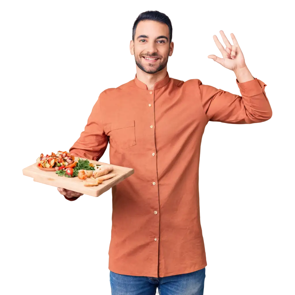 Smiling-Head-Chef-Pointing-to-Table-PNG-Image-Creation