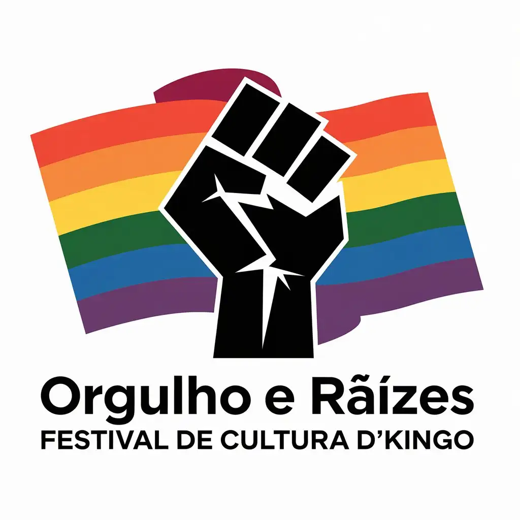 LOGO Design for Orgulho e Razes Festival de Cultura DKINGO Pride and Roots Vector Logo for LGBTQIAP and Black Culture