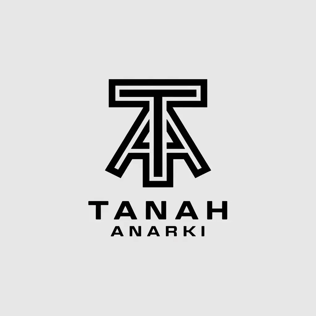 LOGO Design for TANAH ANARKI Minimalistic Monogram for Entertainment Industry