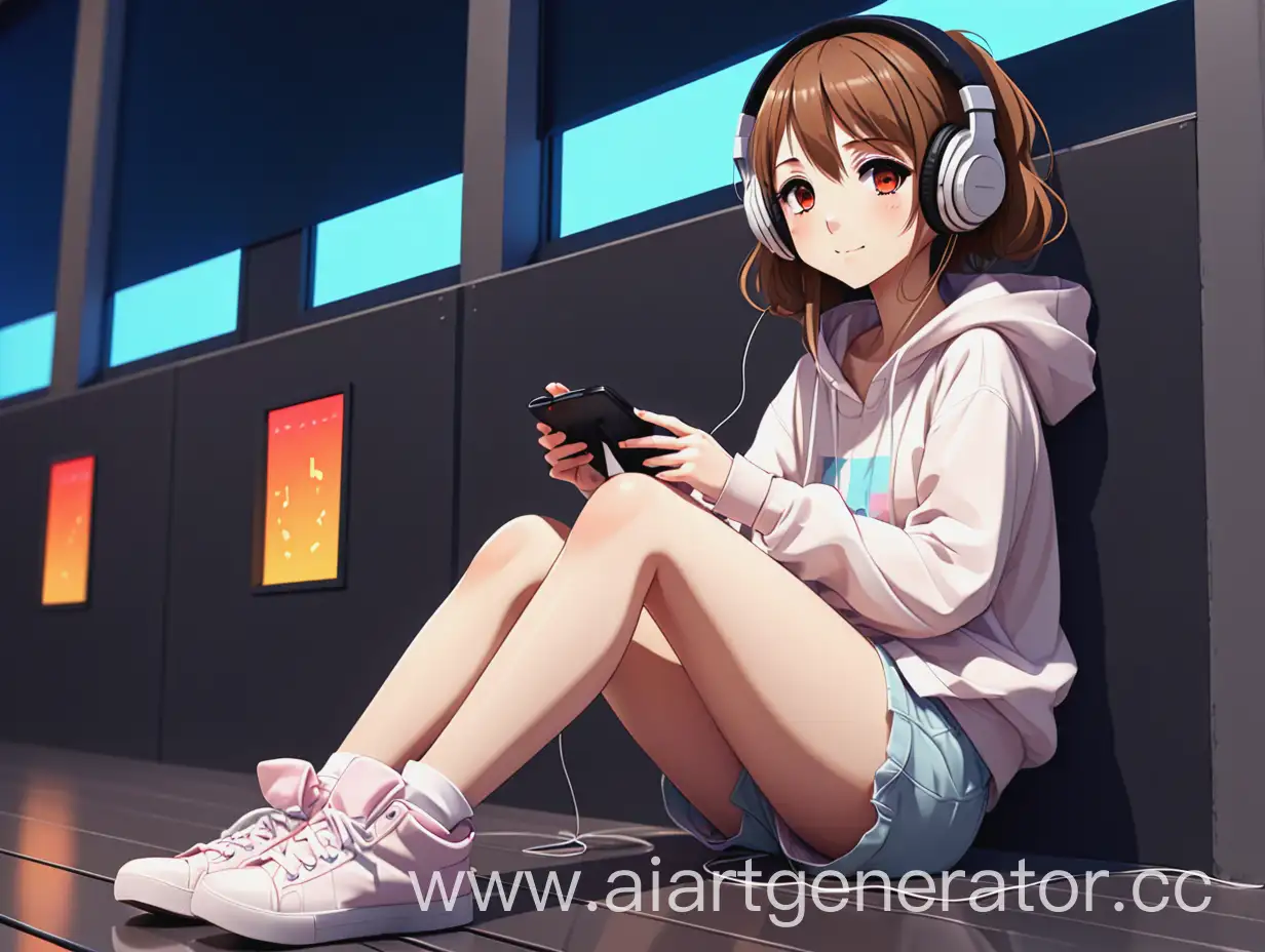 Adorable-Anime-Girl-Listening-to-Music