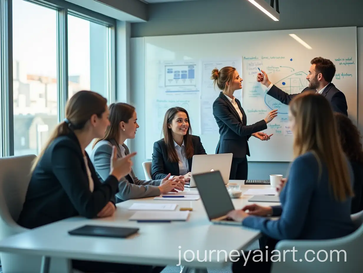 Diverse-Team-Collaborating-in-Modern-Office-Space-with-Natural-Light-and-Digital-Tools