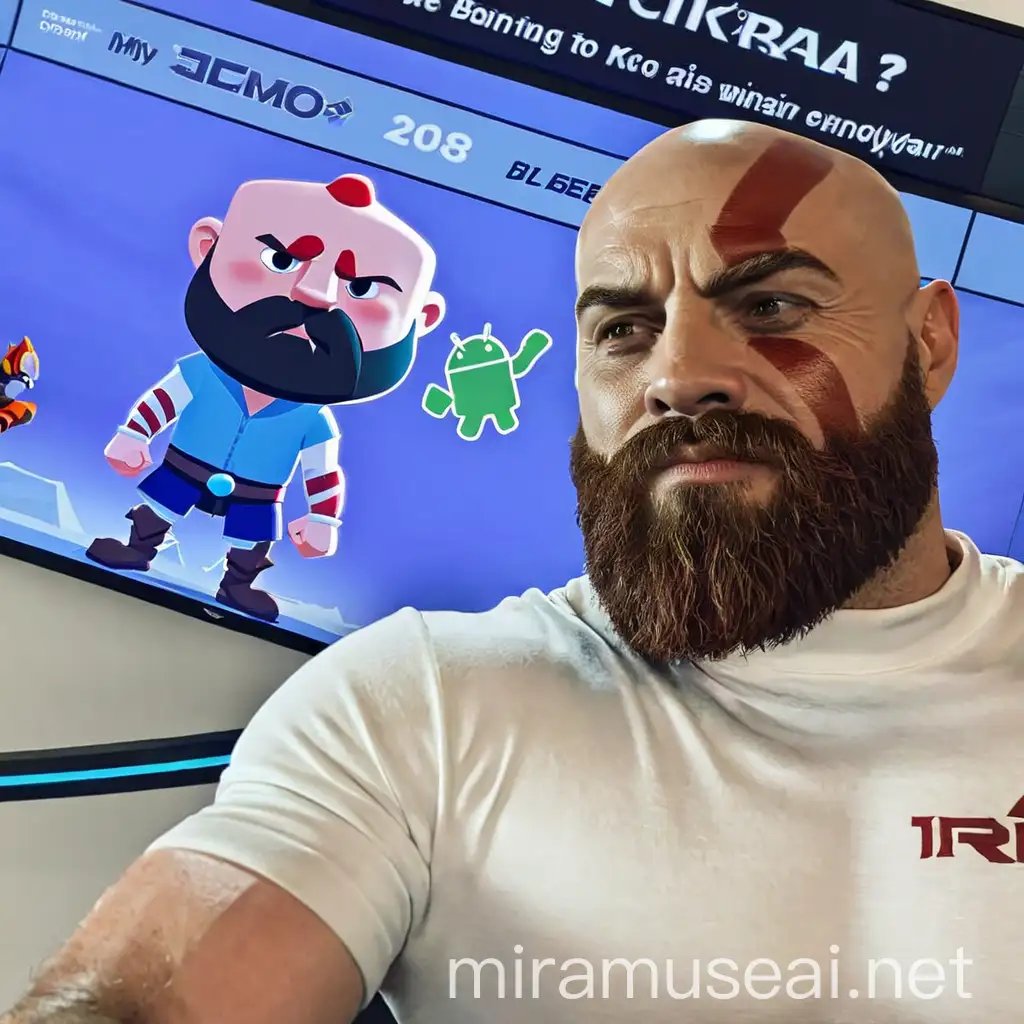 AIGenerated Warrior Kratos Head Swap