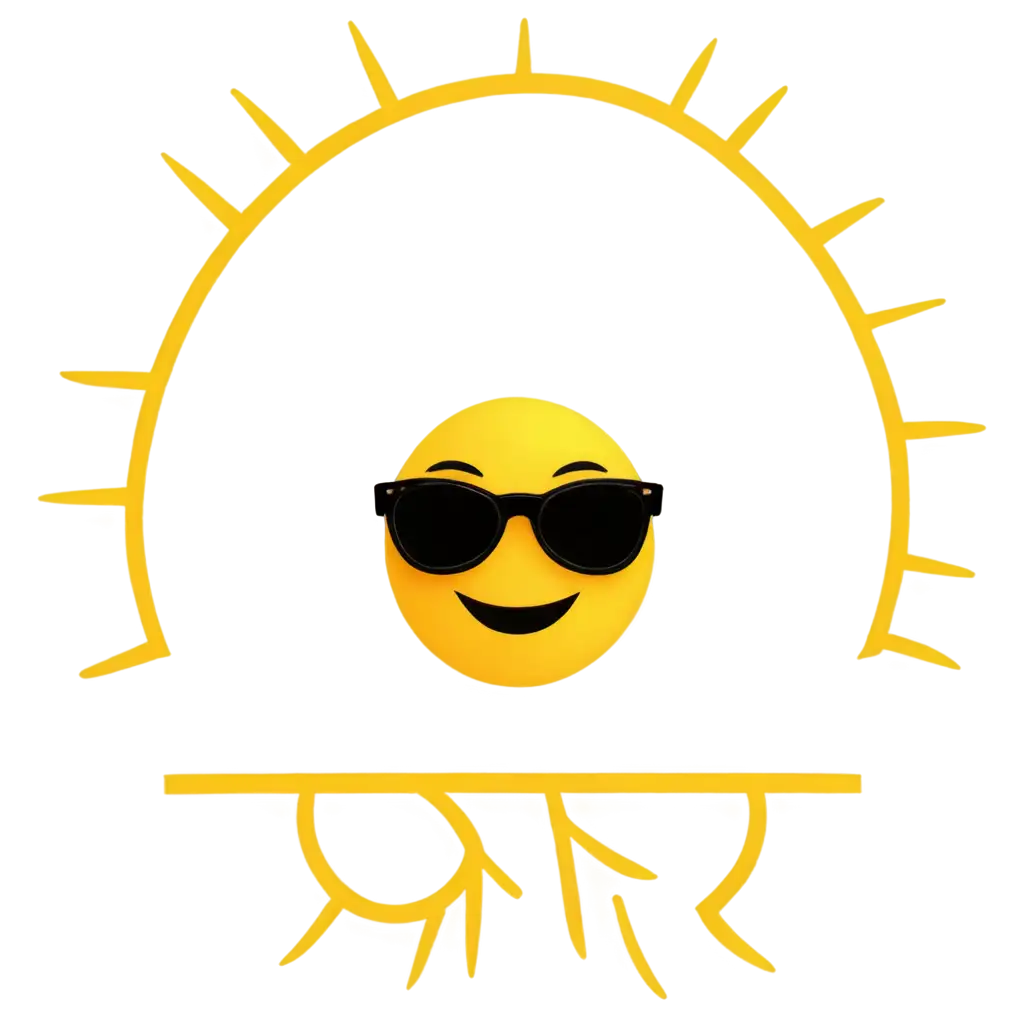 Stylized-Sun-with-Dark-Sunglasses-PNG-Image-Happy-Good-Morning-Concept