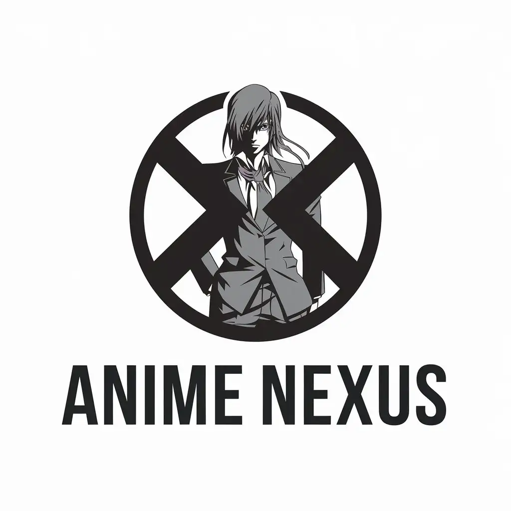 LOGO Design for Anime Nexus Vector Circle Design with Clear Background