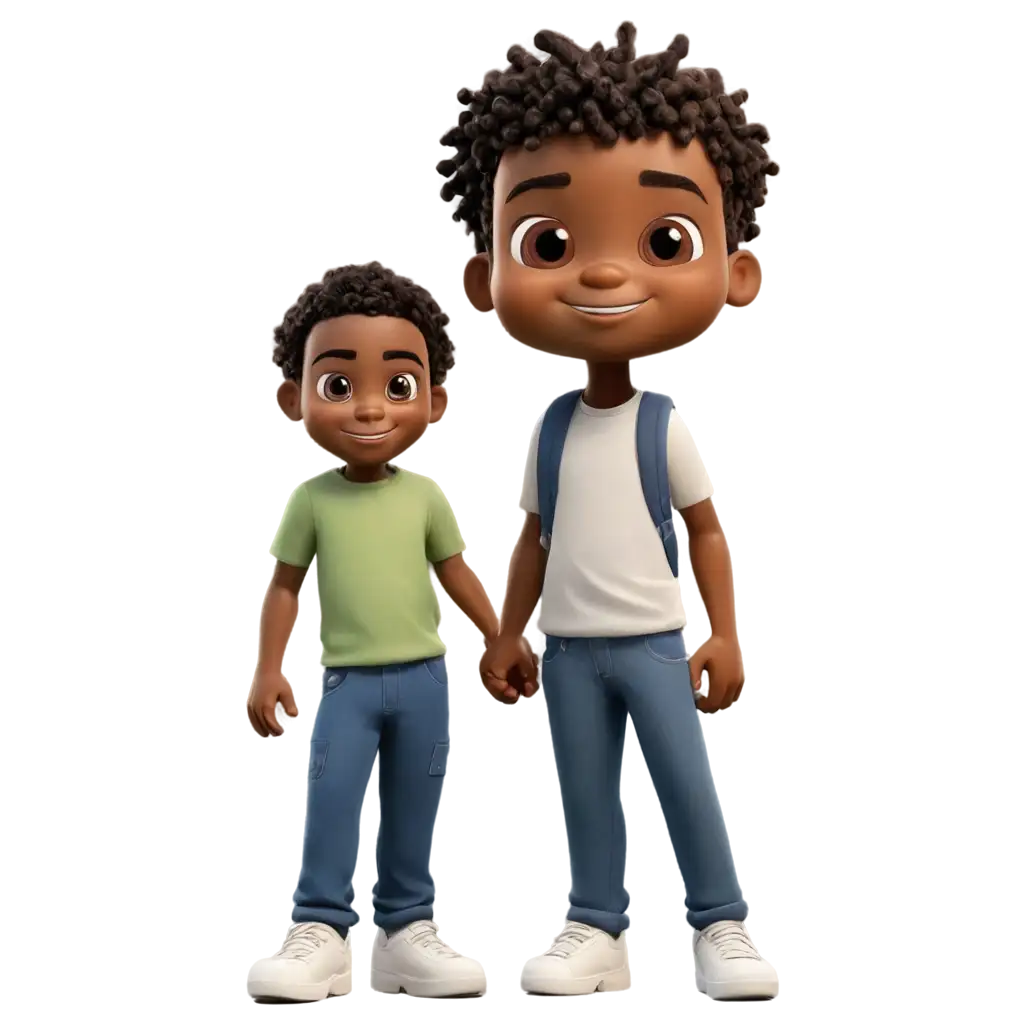 Cute-Black-Boy-Cartoon-PNG-Enhance-Your-Designs-with-Adorable-Character-Illustrations