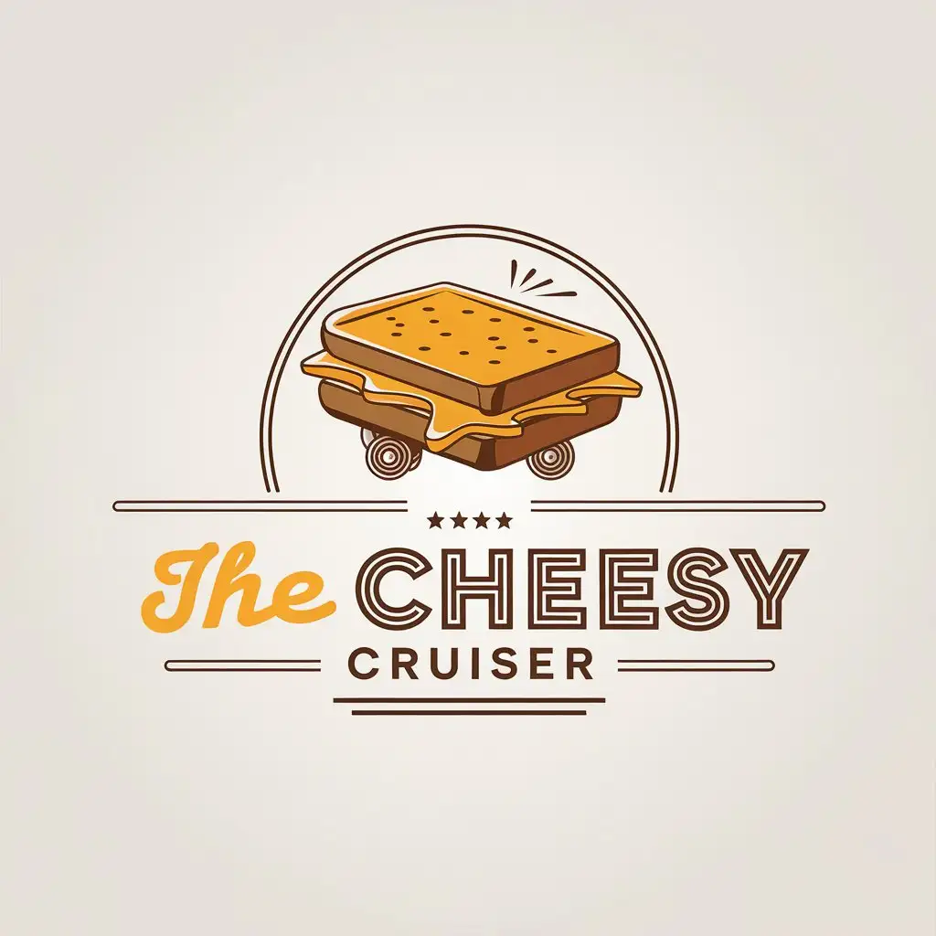 LOGO Design for The Cheesy Cruiser Melted Grilled Cheese on Wheels