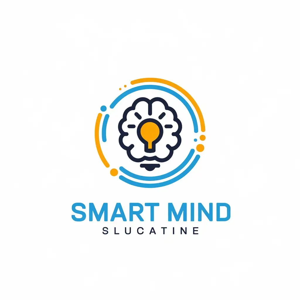 LOGO Design for Smart Mind Vector with Mind Symbol Moderate Design for Education Industry