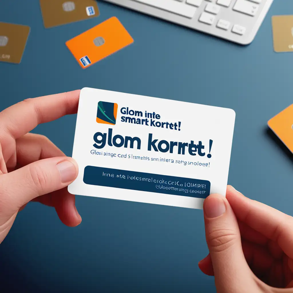 Smart-Card-with-Text-Saying-Glm-inte-smarta-kortet