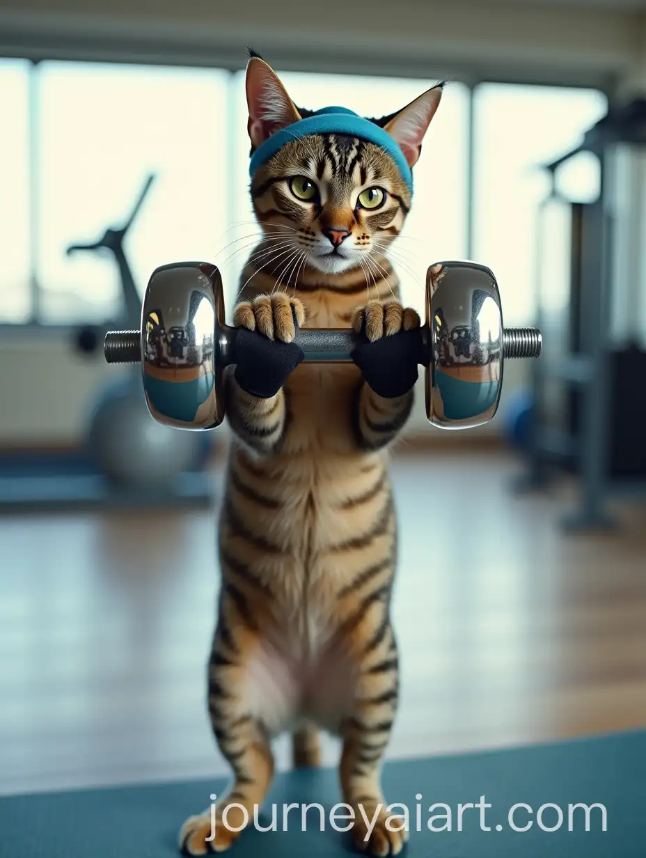 Determined-Tabby-Cat-Lifting-Dumbbell-in-Modern-Gym