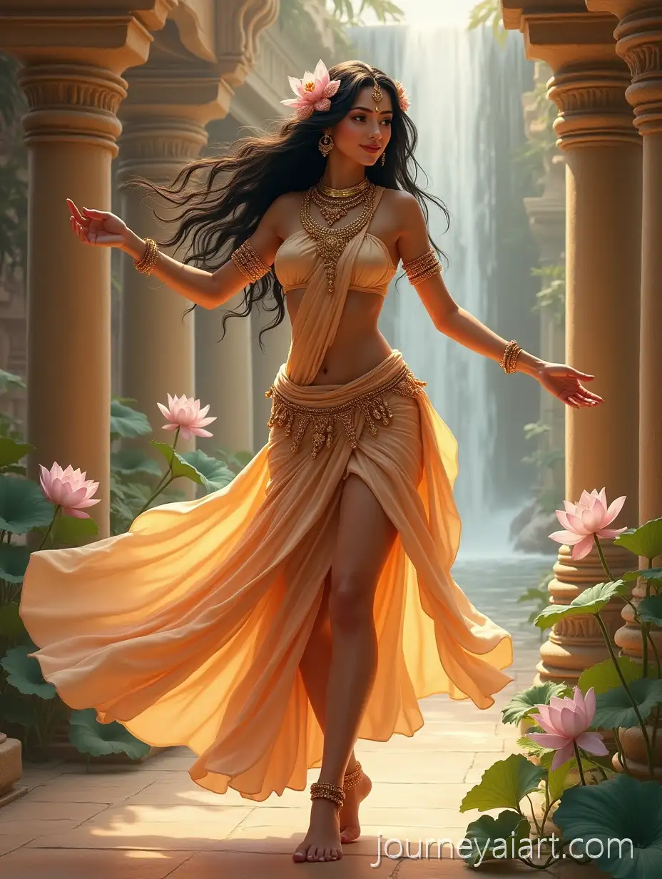 Celestial-Indian-AAI-Art-Prompt-Expansionpsara-Dancing-in-a-Heavenly-Courtyard