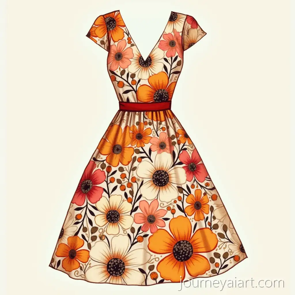 Autumn-Floral-Dress-Print-with-Warm-Seasonal-Colors