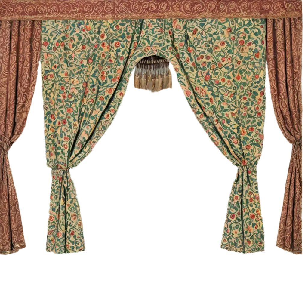 Antique-Mughal-Art-Floral-Curtain-PNG-Elevate-Your-Design-Projects-with-Timeless-Elegance