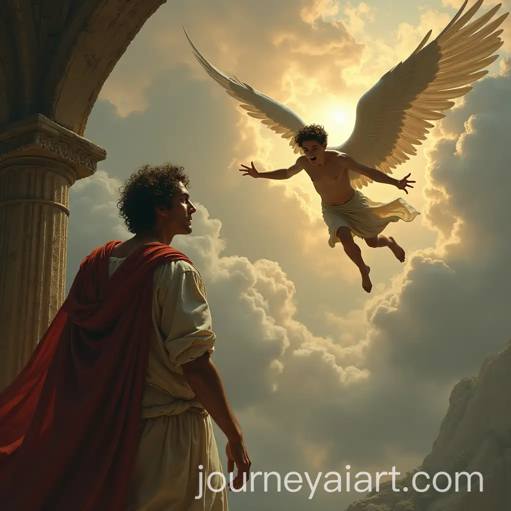 Daedalus-Watching-in-Horror-as-Icarus-Flies-Too-High