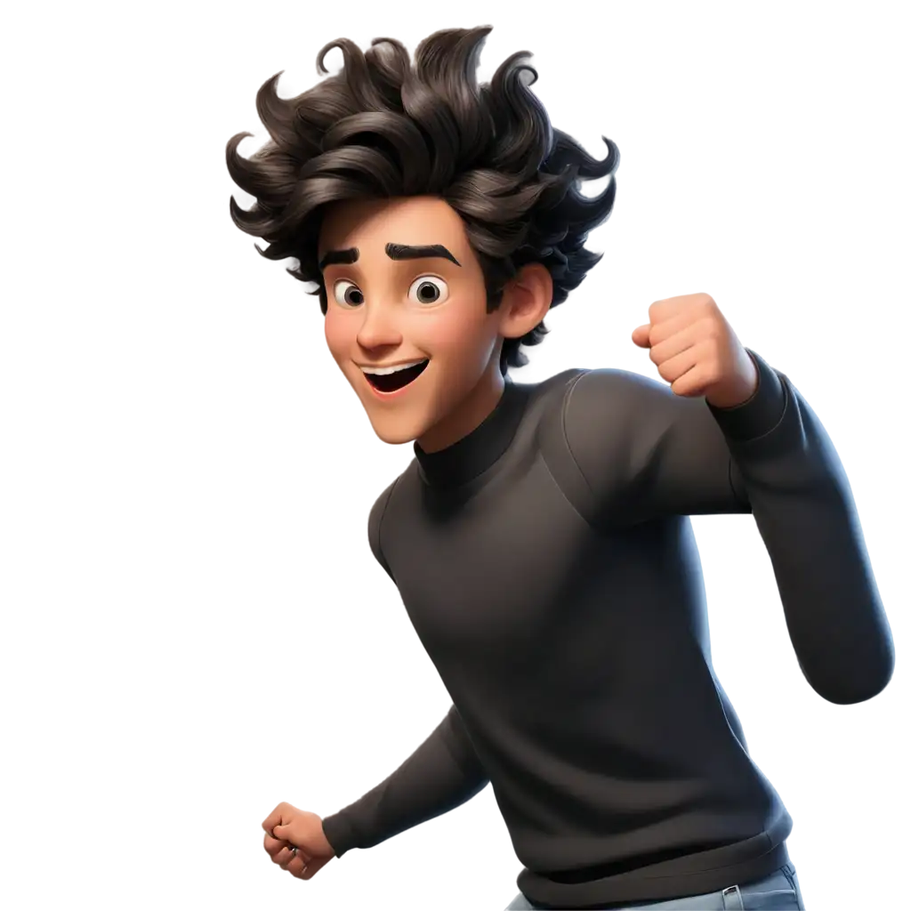 Energetic-Young-Man-with-Curved-Black-Hair-PNG-Image-Cartoon-Style