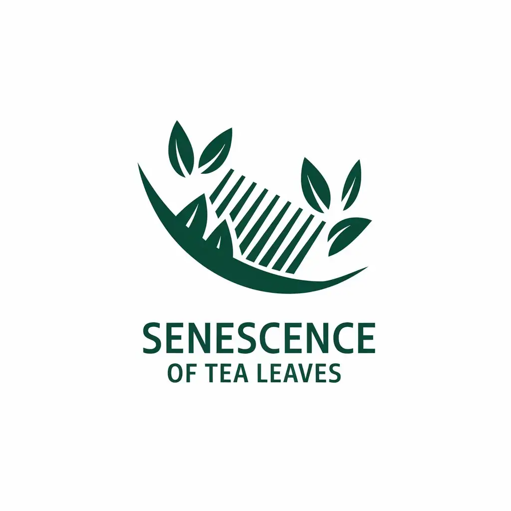 LOGO Design for Senescence of Tea Leaves Vector with Comb Tea Leaves and Tree Leaves for Retail Industry