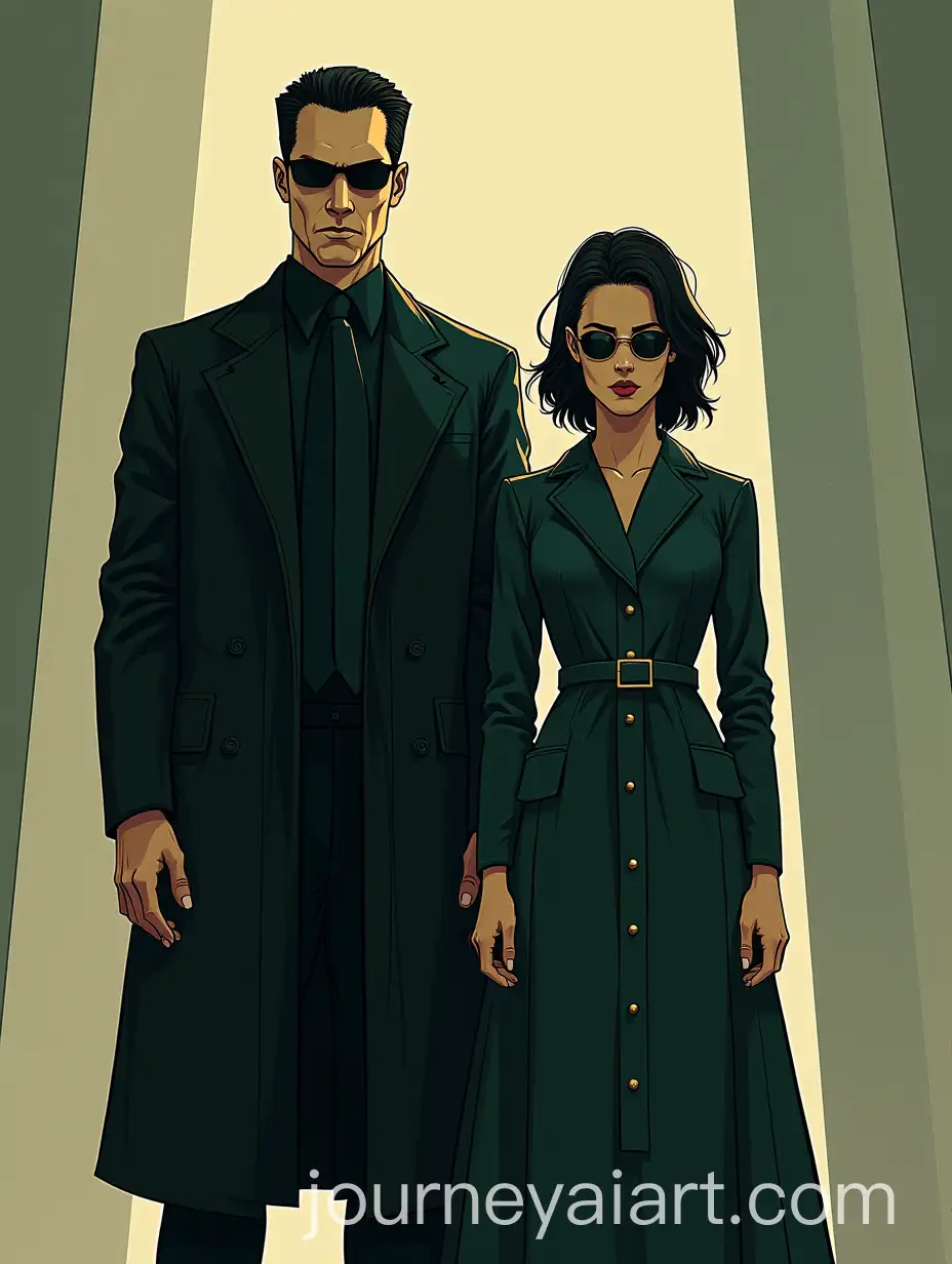 Neo-and-Trinity-in-Iconic-Worker-and-Kolkhoz-Woman-Pose-from-The-Matrix