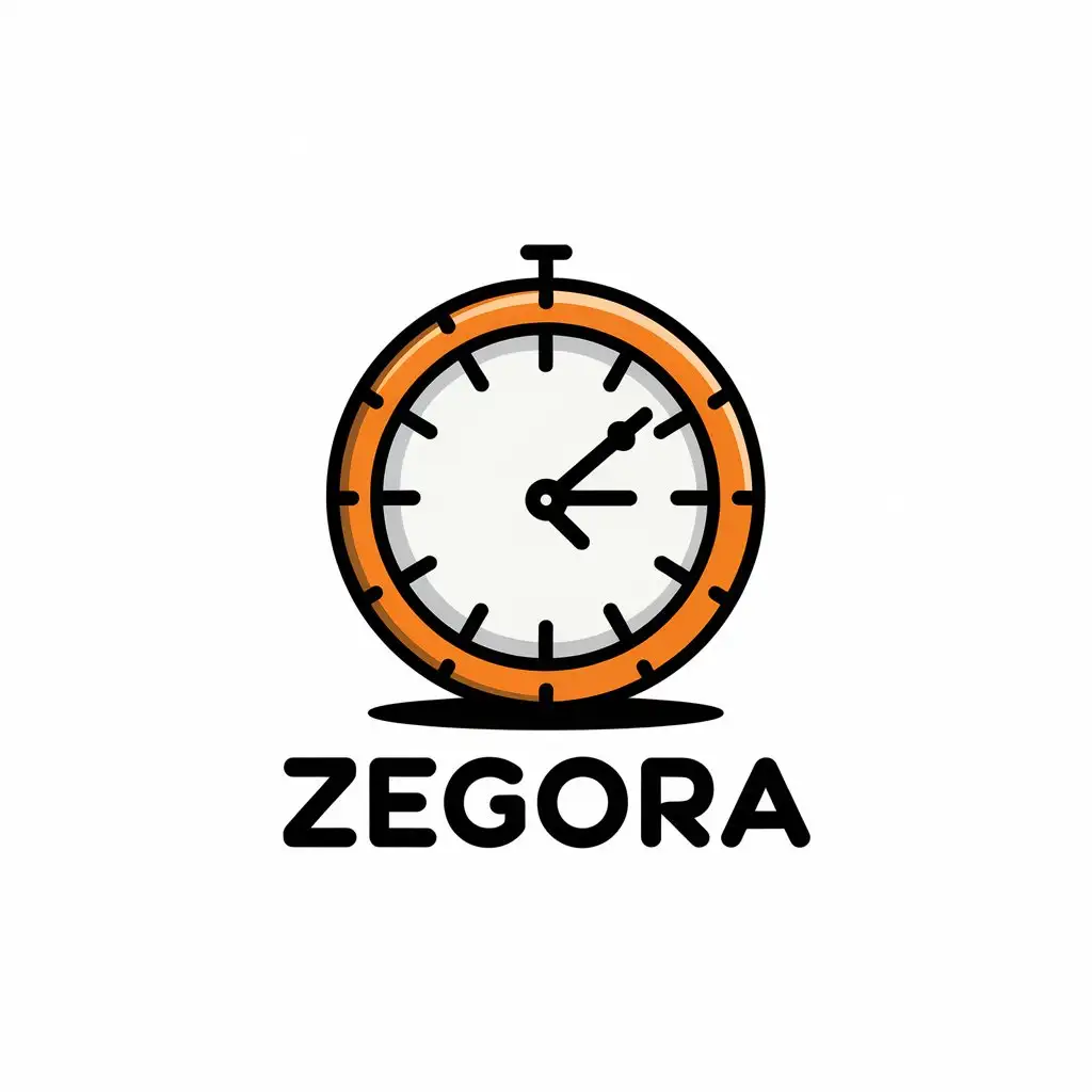 LOGO Design for Zegora Clock Symbol with Moderate Style for Retail Industry