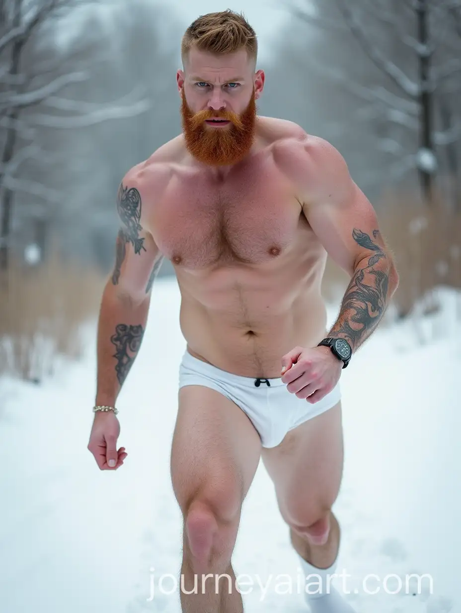 Ginger-Bearded-Man-with-Strong-Build-in-Snowy-Action-Pose
